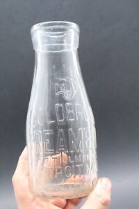 Antique Goldbrook Creamery One Pint Embossed Milk Bottle Detroit Michigan 1917