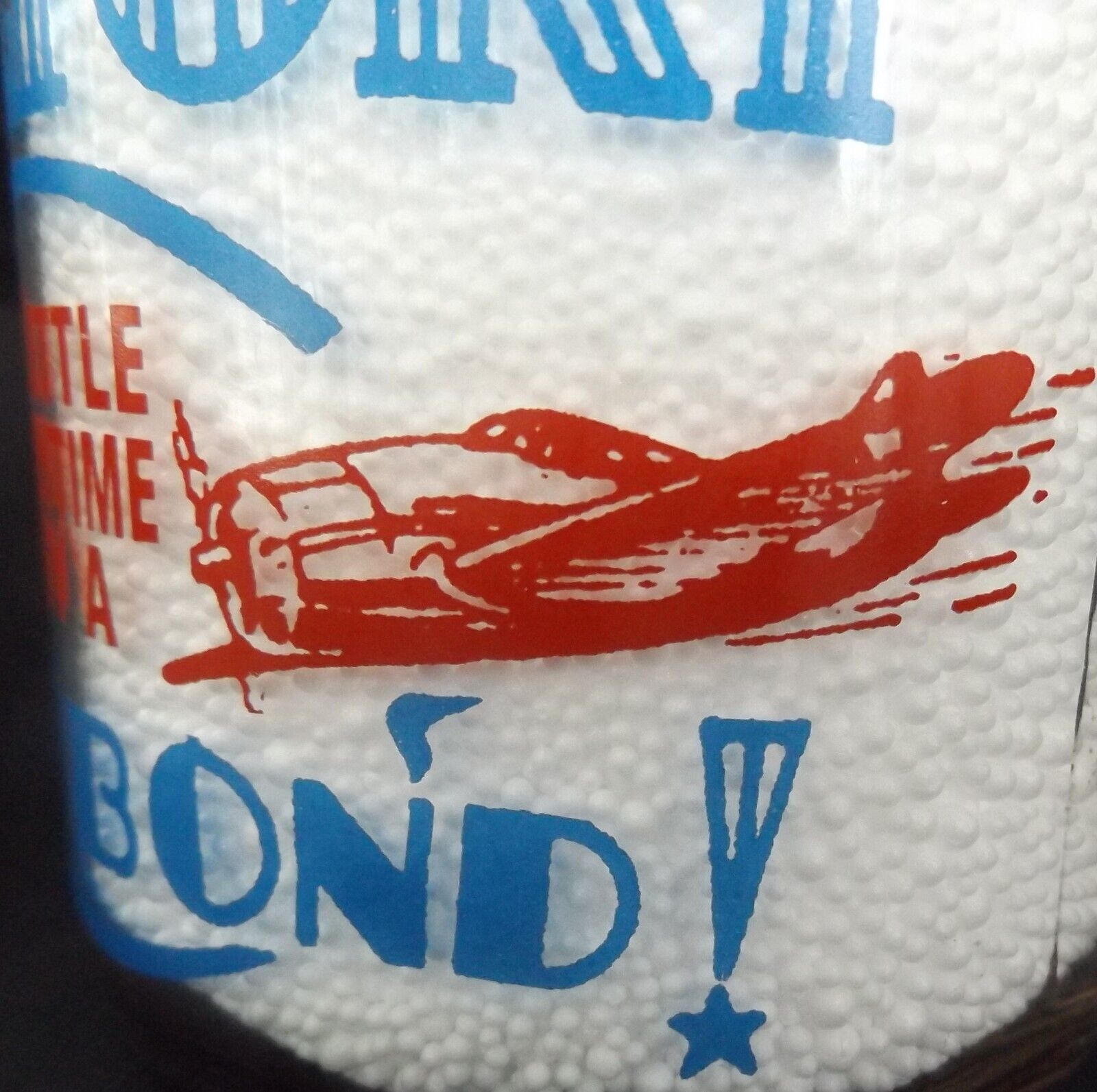 War Slogan Fighter Plane Victory Bonds Milk Bottle Hillside Farms E Syracuse
