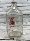 Vintage Riverview Dairy Farms Double Sided Half Gallon Milk Bottle Walnutport PA