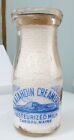 RARE 1943 KATAHDIN CREAMERY BLUE PYRO HALF PINT MILK BOTTLE CARIBOU MAINE