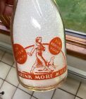 Old Chambersburg PA Milk Bottle Shively’s Lady Walking Dog Quart Pained Label.