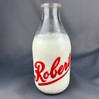 Roberts Dairy Vintage WW2 1/2 Gallon Milk Bottle War Bonds V for Victory