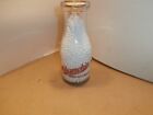 Shamokin Sanitary Dairy Pint Milk bottle WWII war slogan , Shamokin, PA