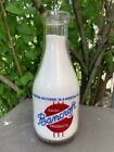 Vintage Pyro Milk Bottle - Bancroft Dairy Products Charmany Farms Madison Wis.