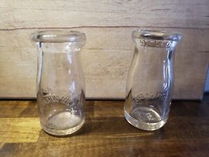 Blanding Milk Co Greenville Michigan 1/4 Pint Jars Lot of 2