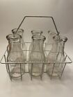 6 Milk Bottles, 4 Cornell University Dairy Farm , NY, 1 BB Mass, 1 TMC & Basket