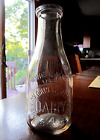 1930's Mackinac MACKINAW CITY Michigan Mich. MI. Quart dairy milk bottle ISLAND