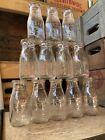 12 Vintage Half Pint Universal Store Glass Milk Dairy Bottles 5 Cent Deposit