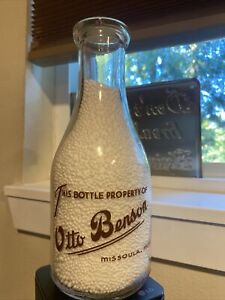 Ex Rare Orchard Homes Dairy Otto Benson Missoula Montana TRPQ milk Bottle