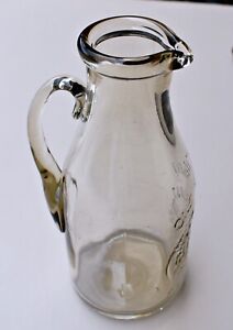 RARE SALESMAN SAMPLE West Coast Glass Works Milk Bottle Pitcher LOS ANGELES CA