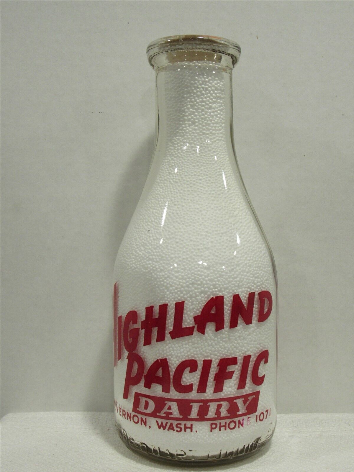 TRPQ Milk Bottle Highland Pacific Dairy Mt Vernon WA SKAGIT COUNTY Store or Door
