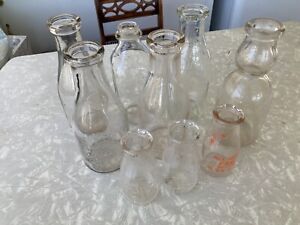 Lot Of 8 Antique Milk Bottles NY&NJ