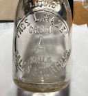 Rare ANTIQUE MILK BOTTLE Thos L.HAZEL Falls Church Va.Perfect Cndition  1 pINT