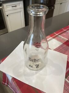 Vintage Mickey Mouse Disney Comic Milk Bottle Quart Hilo Dairy