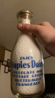 Maples Dairy W. Scott Bunting Oxford, PA Quart Milk Bottle TRPQ. Nice Blue Pyro.