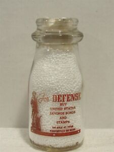 TRPHP Milk Bottle Valley Bell Dairy Charleston WV KANAWHA COUNTY 1942 War Slogan