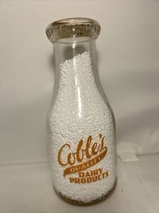 Vintage Coble’s Dairy Orange ACL Pint Milk Bottle, Lexington NC North Carolina3