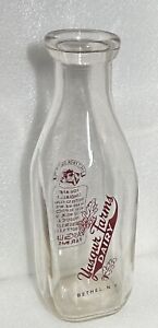 Genuine 1969 Woodstock Music Festival YASGUR FARMS DAIRY Milk Bottle Original