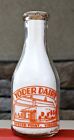MINT Yoder Dairy Orange Pyro Quart Milk Bottle, OYSTER POINT, Virginia VA