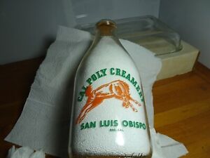 WESTERN MILK Bottle(1/2 GAL.)"CAL POLY COLLEGE""HORSE" SAN LUIS OBISPO.CA