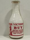 TRPQ Milk Bottle Richmond Dairy Richmond VA War Slogan WWII War Bonds & Stamps