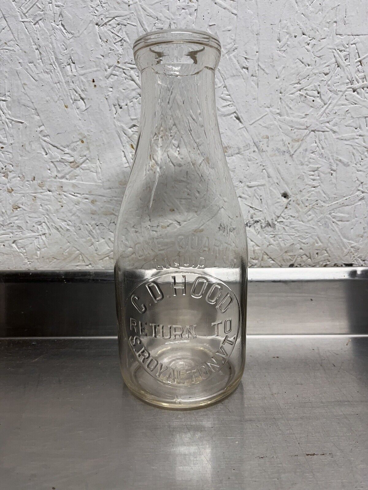 C. D. Hood - Milk Bottle Quart - South Royalton, Vermont - Dairy - VT