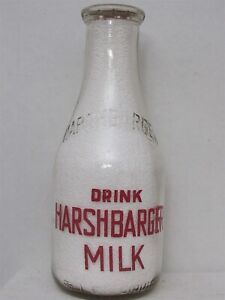 TRPQ Milk Bottle Harshbarger Dairy Altoona PA BLAIR CO Drink Harshbarger Milk 47