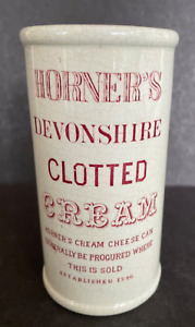 Antique Horners Devonshire Clotted Cream Pot_Cream Cheese Can_1910_RARE