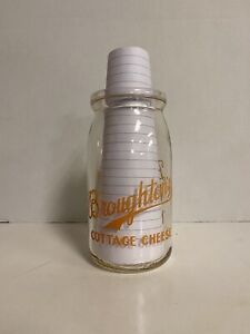 Broughtons Dairy Cottage Cheese Milk Bottle Ohio Oh Marietta