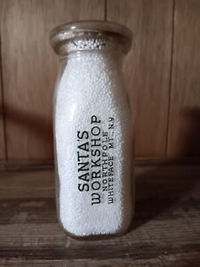 Antique Milk Bottle Santa's Workshop White Face Mountain NY North Pole