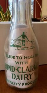 Rare vintage Hind-Clark Dairy Hawaii milk bottle one quart