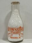 TRPQ Milk Bottle Townside Dairy Fredonia PA MERCER COUNTY 1945 From Farm to Home