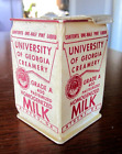 1940's UNIVERSITY OF GEORGIA Geo. GA. dairy COLLEGE milk 1/2 PINT bottle CARTON