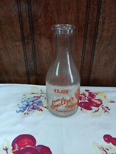 Elberta, Mich. Smeltzer Dairy One Quart Milk Bottle /Little Boy Blue