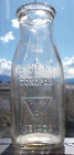 Tonopah Nevada DAIRY Milk Bottle Pint EMBOSSED *TPD* Rare SQUARE Bottom chip lip
