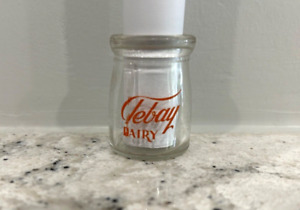 Tebay Dairy Parkersburg WV Single Serving Cream Creamer Milk Bottle