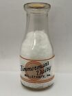 Zimmerman's Dairy One Pint Milk Bottle Bellefonte PA Honnegger Cap