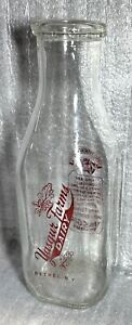 Genuine 1969 Woodstock Music Festival YASGUR FARMS DAIRY Milk Bottle Original