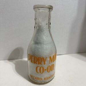 Rare Milk Bottle Quart Perry Milk Co Op Hazard Kentucky Doctor Stork