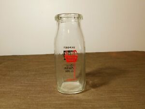 VINTAGE 1/2 HALF  PINT MILK BOTTLE ALDRICH DAIRY FREDONIA NY