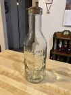 Antique Glass Milk Bottle With Pour Spout & Original Stopper 1 Quart Capacity