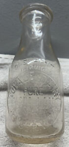 VINTAGE PINT MILK BOTTLE ROYALE DAIRY KEYSER WEST VIRGINIA 1942