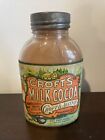 1900's Croft's Cocoa Empty Glass Bottle Philadelphia PA Croft & Allen Co. Label