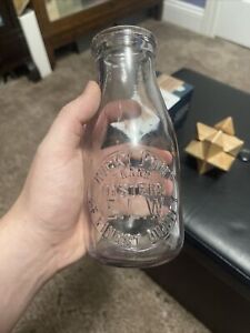 Oyster Bottle Rocky Point Brand Oysters E. L. W. Milk Bottle Shape, Pint Size