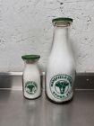 Mansfield Dairy - Milk Bottle Quart & Half Pint - Stowe, Vermont - Matching Caps