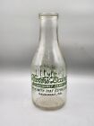 HARM'S DAIRY OAKHURST FARM SAVANNAH, GEORGIA QUART PYRO MILK BOTTLE RARE