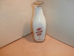 Sunny Hillside Dairy quart milk bottle,  Benton, PA Columbia County