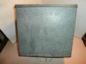 Guers Dairy porch  box galvanized milk bottle box, Tumbling Run, PA Pottsville