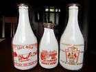 3) TRPQ 1940's Harrisburg WOLFE Unionville PENNSYLVANIA Quart dairy milk bottle