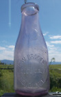 Reno Nevada G.W. BROOKS Model Dairy Milk Bottle EMBOSSED see history+pics  QUART